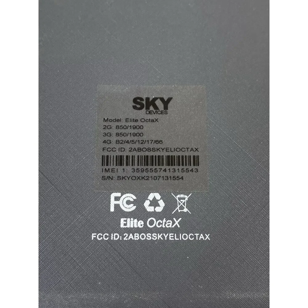 Sky Devices Elite OctaX Tablet FOR PARTS ONLY
